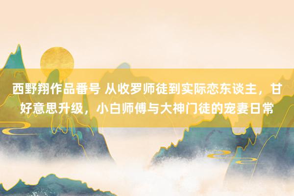 西野翔作品番号 从收罗师徒到实际恋东谈主，甘好意思升级，小白师傅与大神门徒的宠妻日常