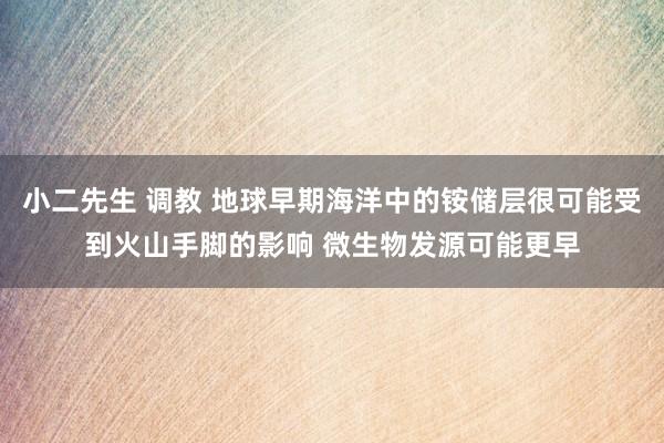 小二先生 调教 地球早期海洋中的铵储层很可能受到火山手脚的影响 微生物发源可能更早
